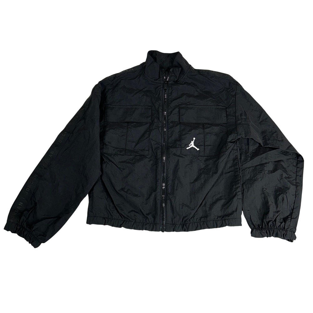 Jordan Boys Black Full Zip Lightweight Utility Track Jacket Size M 10-12 Years